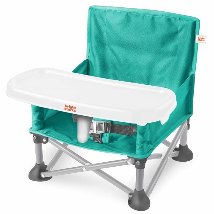 BRIGHT STARS Girls' Booster Seat, Pink, Foldable, Portable, Travel, Lightweight and Easy to Clean, Carry Bag Included