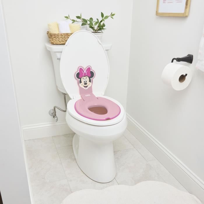 DISNEY BABY- MINNIE- Universal adhesive child toilet seat reducer, innovative, quick installation, semi-permanent