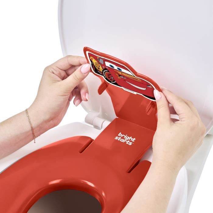 DISNEY BABY-CARS- Universal adhesive child toilet seat reducer?, innovative, quick installation, semi-permanent