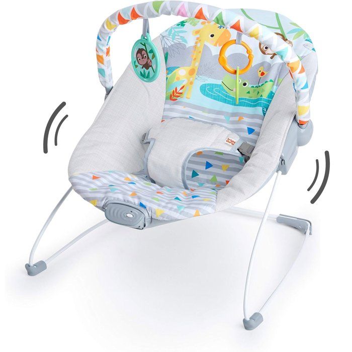 BRIGHT STARTS Baby bouncer - vibrating - safari fun 