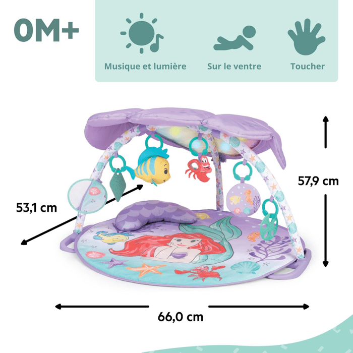 Disney Baby Awakening Carpet La Petite Sirene - Luminous and Musical - 48 x 81 x 81 cm - Multicolor - Birth