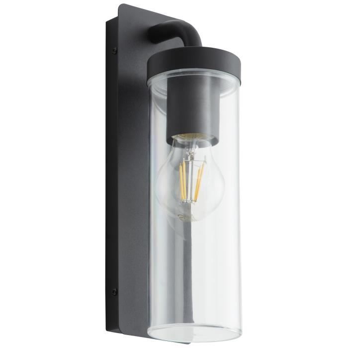 Brilliant - Aosta Outdoor applique - Descendant - Depoli black color - Metal/Plastic E27 1x25W