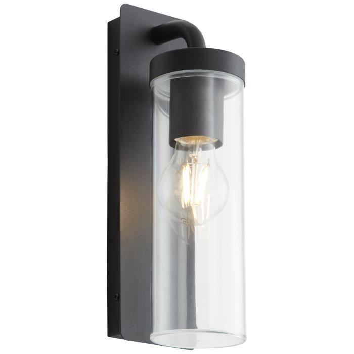 Brilliant - Aosta Outdoor applique - Descendant - Depoli black color - Metal/Plastic E27 1x25W