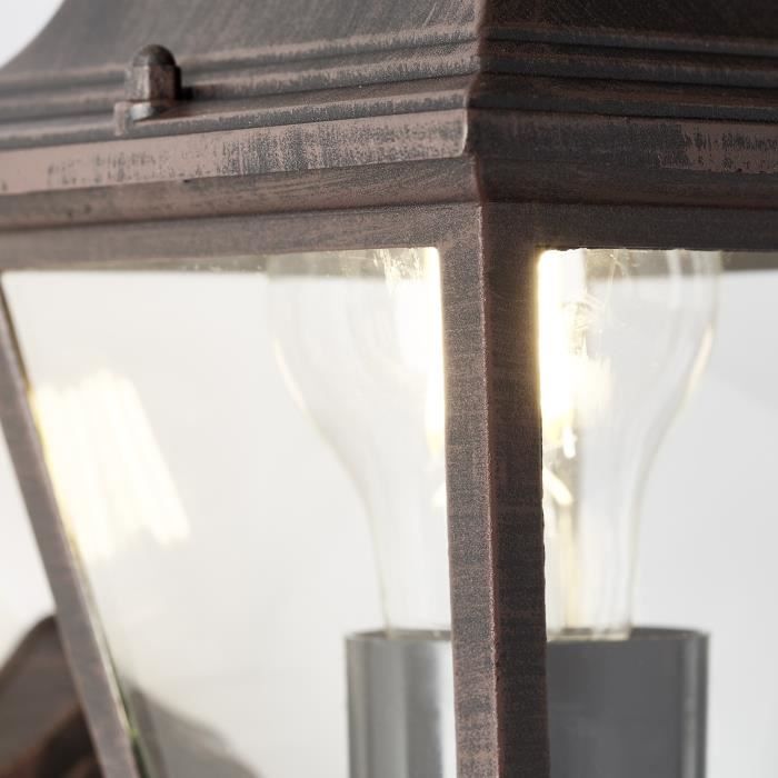Brilliant rising exterior wall lamp nissie rust e27 1x60w