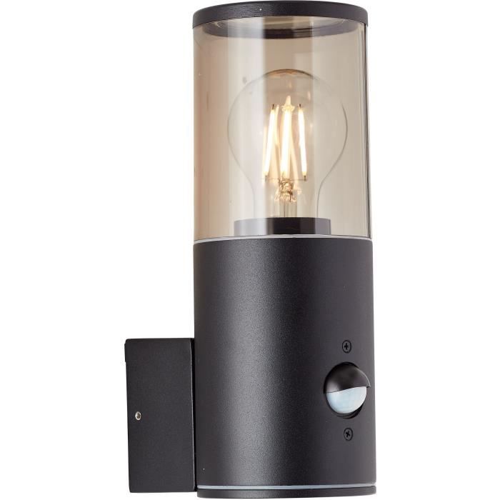 Sergioro exterior applique with detector, black depoli, E27 20W, bulb not included