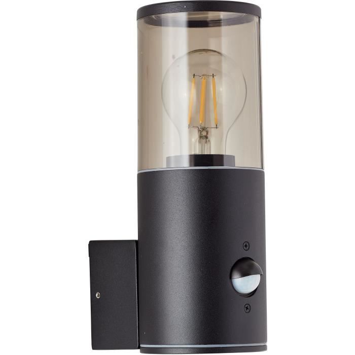 Sergioro exterior applique with detector, black depoli, E27 20W, bulb not included