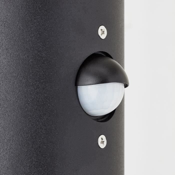 Sergioro Outdoor Applique 2L with detector, Depoli black, 2x27 20W, bulb not included