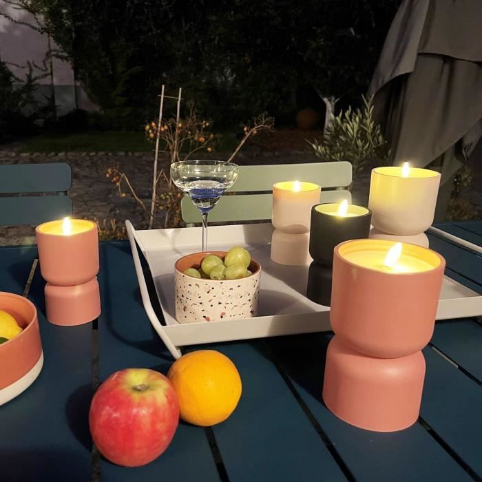 Outdoor table lamp - BRILLIANT - LOVERE - Plastic - 3 W - Candle shape - Beige and light brown