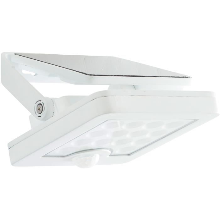 Outdoor wall light - BRILLIANT - LUTON - LED and solar - Motion detector - Plastic and metal - 4 W - White