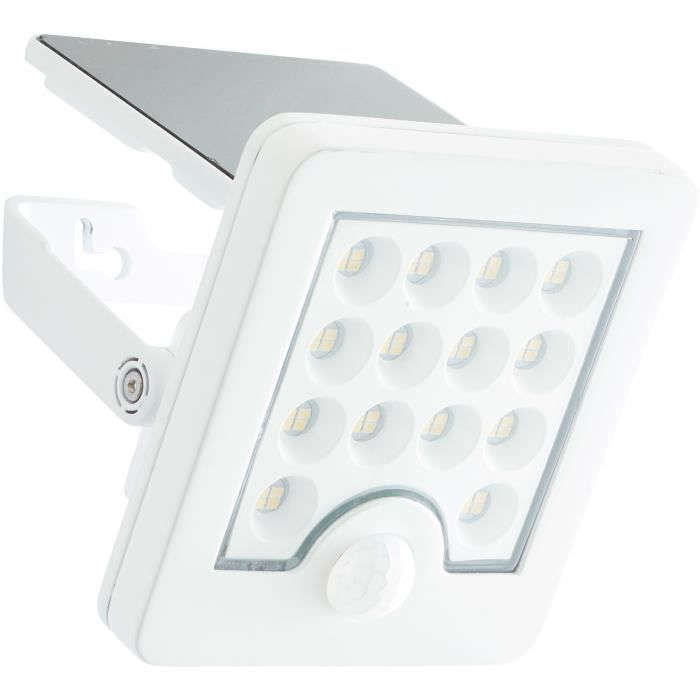 Outdoor wall light - BRILLIANT - LUTON - LED and solar - Motion detector - Plastic and metal - 4 W - White