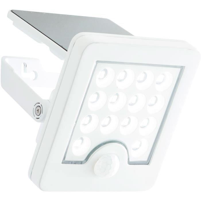 Outdoor wall light - BRILLIANT - LUTON - LED and solar - Motion detector - Plastic and metal - 4 W - White