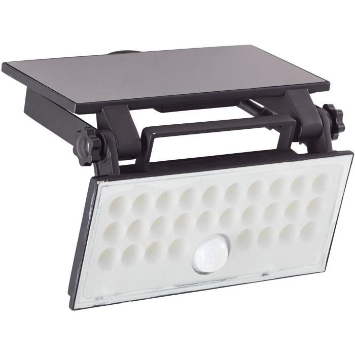 Outdoor wall light - BRILLIANT - LUTON - LED and solar - Motion detector - Plastic and metal - 4 W - Black