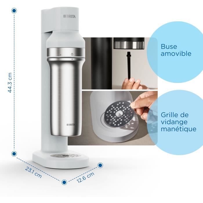 BRITA sodaTRIO white sparkling water machine