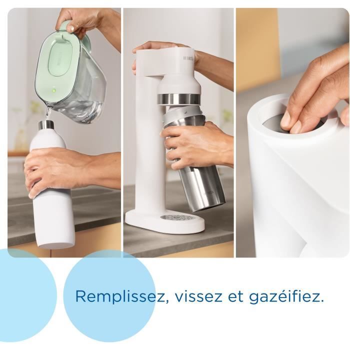 BRITA sodaTRIO white sparkling water machine