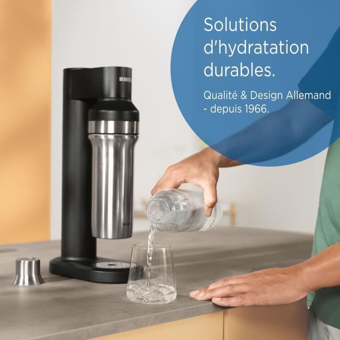 Pack of 2 BRITA glass bottles - sodaTRIO - 1L