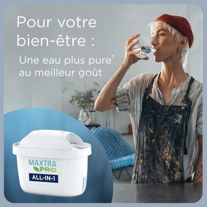 Brita Carafe filter Marella Red (2.4L) included 1 filter cartridge Maxtra pro All-in-1
