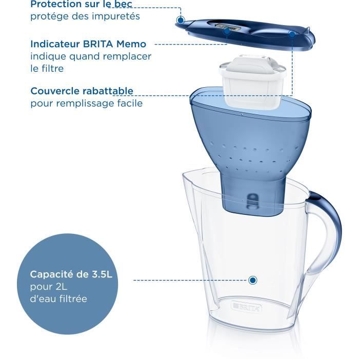 Brita Carafe filter Marella Bleue XL (3.5l) included 1 Maxtra Pro All-1 cartridge