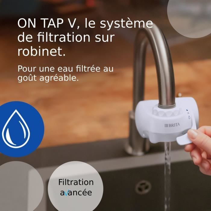 Pack 1 Water Filter - BRITA - ON TAP V - 600 L of filtered water / 4 months - Compatible with ON TAP V tap filtration system