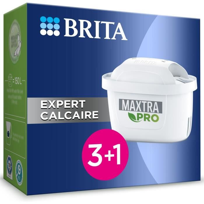 BRITA MAXTRA PRO Expert Anti-Scale Tap Water Filter Cartridge Pack of 3+1