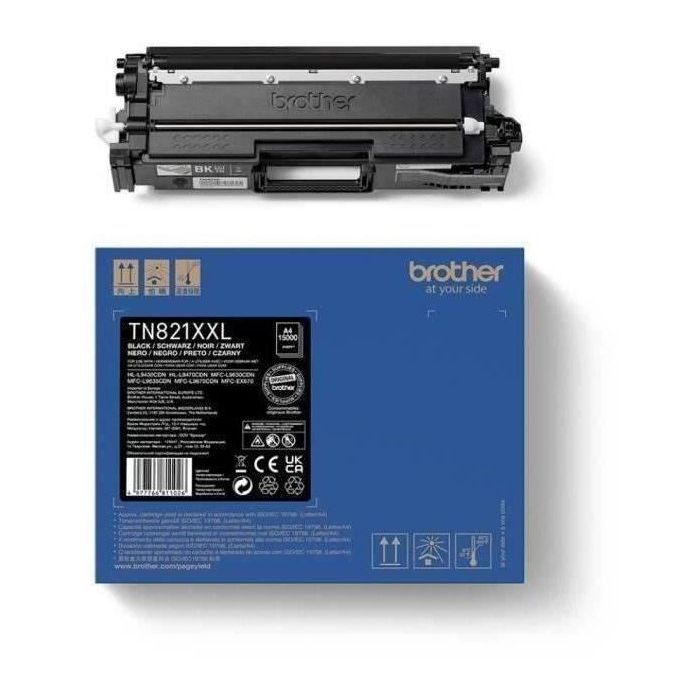Black toner - Brother - TN821xxlbk - 15,000 pages