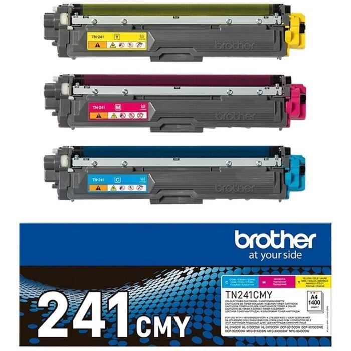 Pack Toners TN241CMY-BROTHER-Cyan, Magenta, Yellow-3x1400 p.-DCP-9015, DCP-9020, HL-3140, HL-3150, HL-3170, MFC-9140, MFC-9330 etc