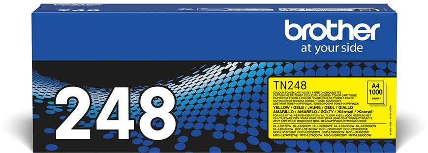Yellow ink toner TN248Y for BROTHER printers - 1000 pages