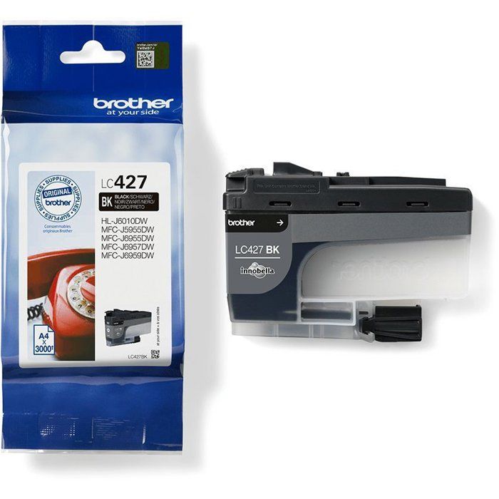 Ink cartridge LC427BK - BROTHER - Black - 3000 pages - For Brother MFC-J6955DW, MFC-J6957DW, MFC-J5955DW and HL-J6010DW