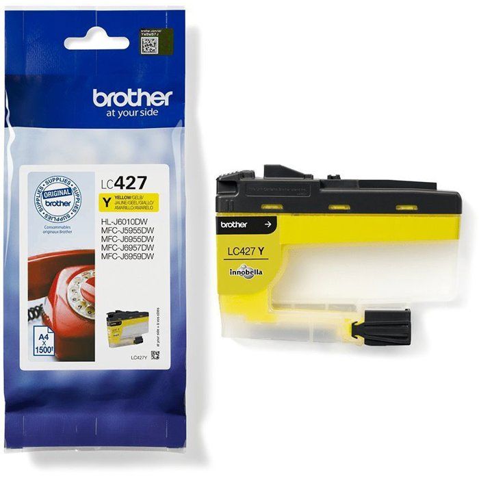Ink cartridge LC427Y - BROTHER - Yellow - 1500 pages - For Brother MFC-J6955DW, MFC-J6957DW, MFC-J5955DW and HL-J6010DW