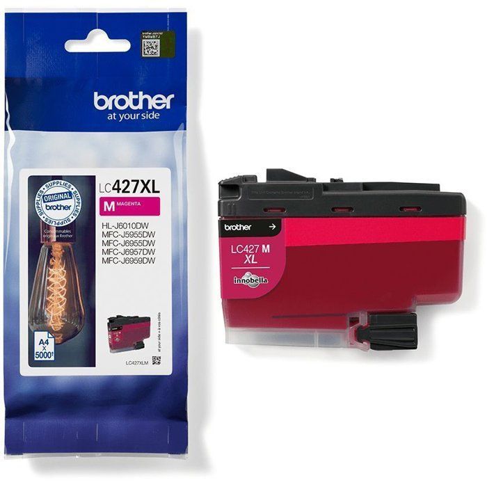 Ink cartridge LC427XLM - BROTHER - Magenta - 5000 pages - For Brother MFC-J6955DW, MFC-J6957DW, MFC-J5955DW and HL-J6010DW