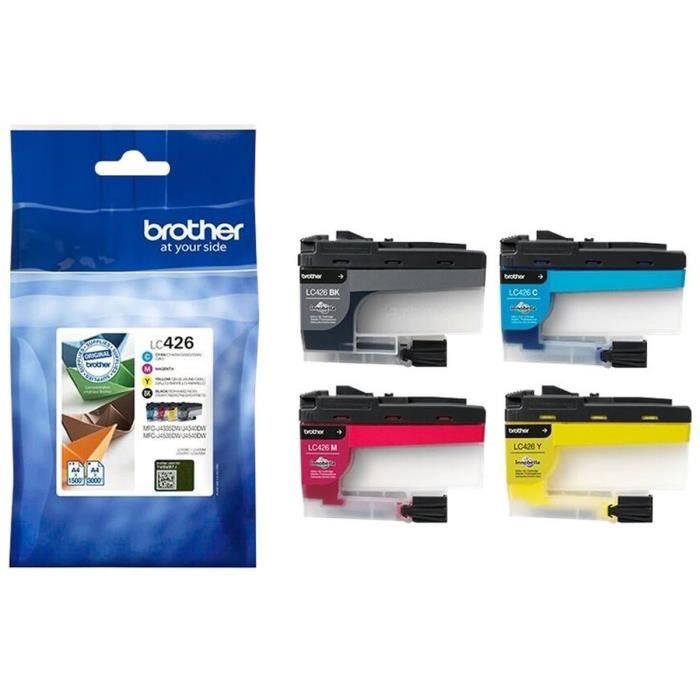 Pack of 4 LC426VAL ink cartridges - BROTHER - Black, Cyan, Magenta, Yellow - MFC-J4335DWXL, MFC-J4340DW, MFC-J4535dw etc