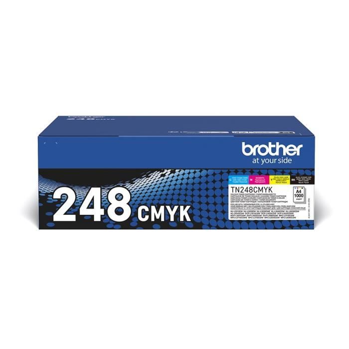 Standard Toner Pack - BROTHER - TN248VAL - Cyan Magenta Yellow Black - 4x1000 pages