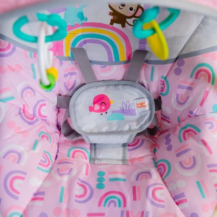 Portable and compact swing - BRIGHT STARTS - Pink Paradise - Automatic swing with music - Unisex - Newborns+
