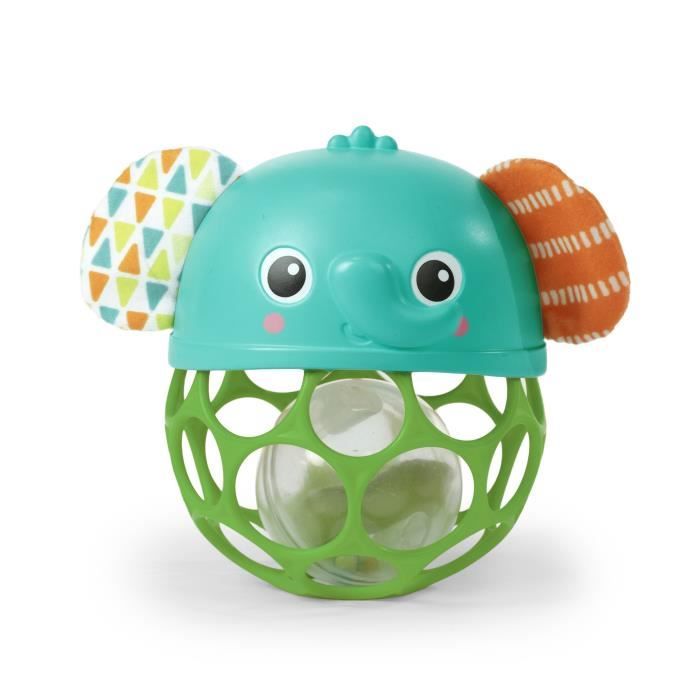 Light-up musical rattle - BRIGHT STARTS - Giggle & Glow - Elephant toy - Easy-grasp Oball - Newborn+ - Unisex