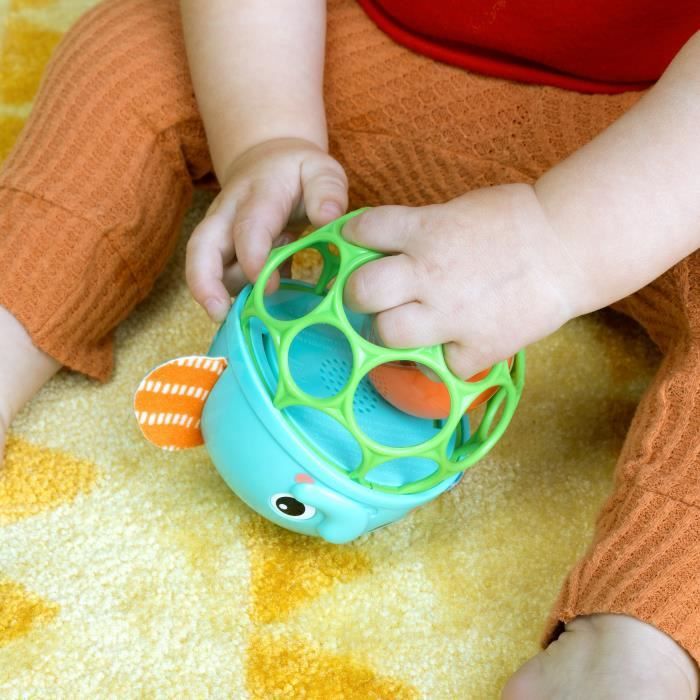 Light-up musical rattle - BRIGHT STARTS - Giggle & Glow - Elephant toy - Easy-grasp Oball - Newborn+ - Unisex
