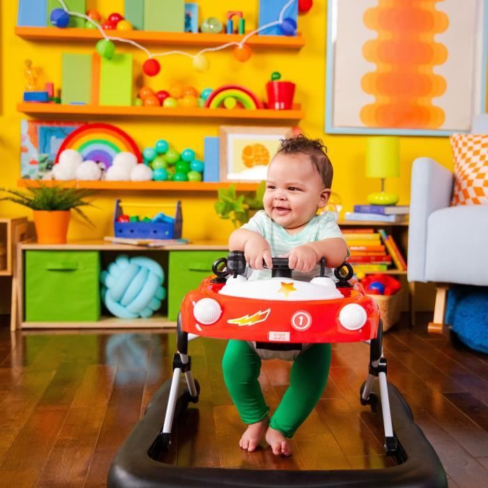 BRIGHT STARTS 3-in-1 walker, small racing car, 3 evolving play modes, red