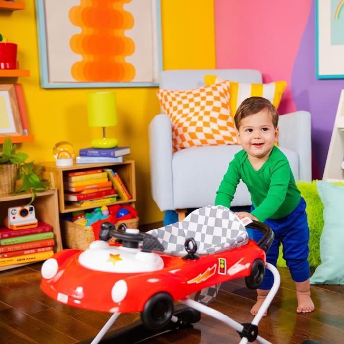 BRIGHT STARTS 3-in-1 walker, small racing car, 3 evolving play modes, red