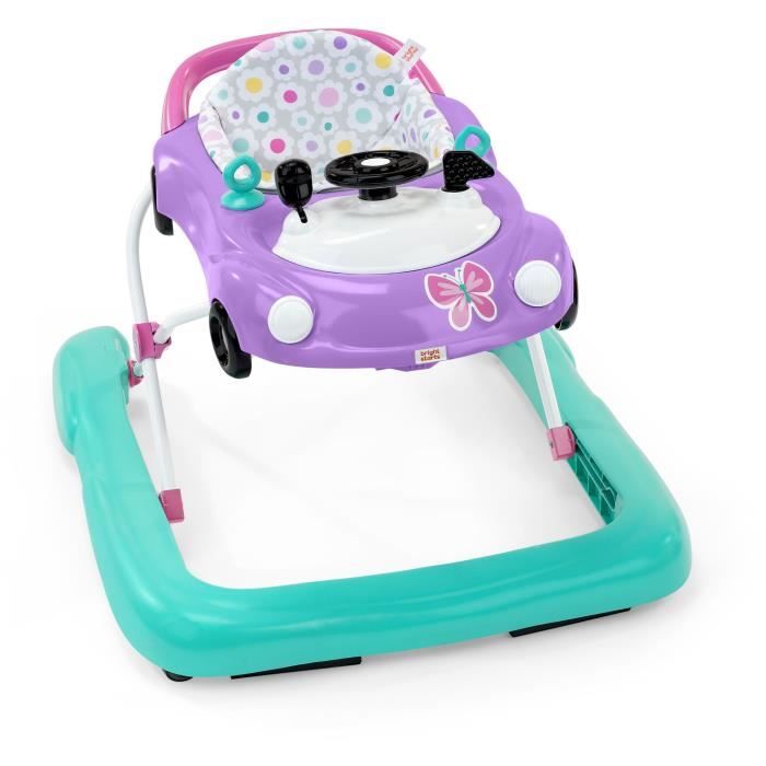 BRIGHT STARTS 3-in-1 walker, small racing car, 3 evolving play modes, purple