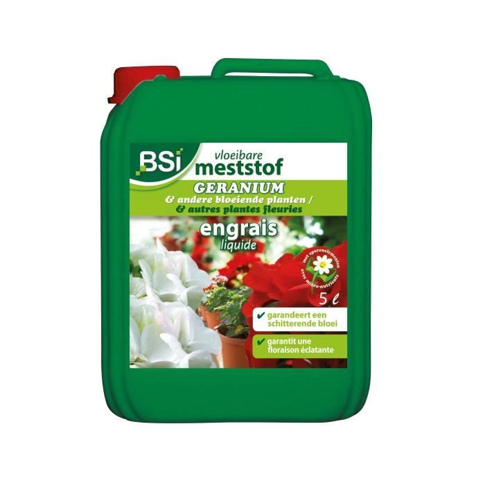 BSI - Mineral Fertilizer For Geranium - For Geranium Species - Water Soluble Trace Elements - 5L