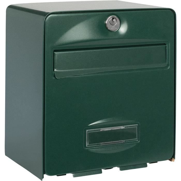 Box Burg Wachter Balthazar Mini 1 door - Wall - Galvanized steel - Total opening - Green - Made in France
