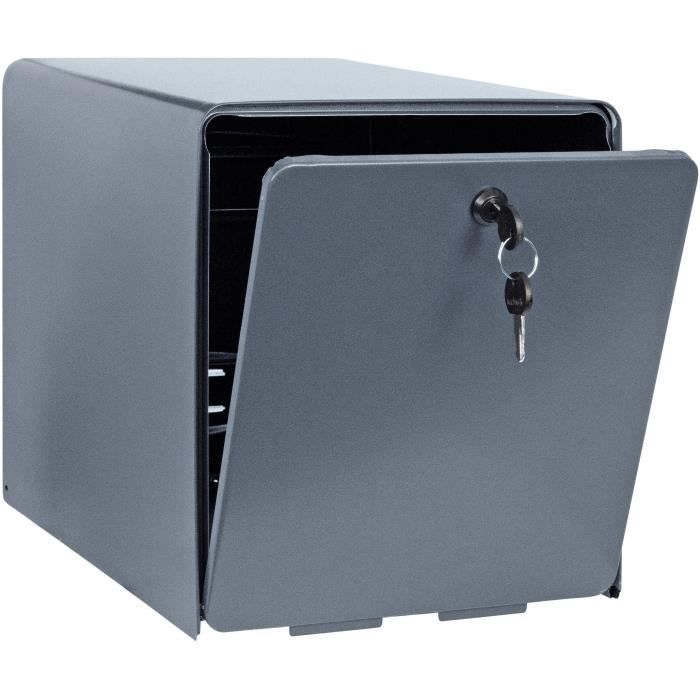 Box Burg Wachter Balthazar 2 doors - On foot - Galvanized steel - Total opening - Anthracite - Made in France