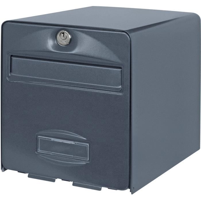 Box Burg Wachter Balthazar 2 doors - On foot - Galvanized steel - Total opening - Anthracite - Made in France