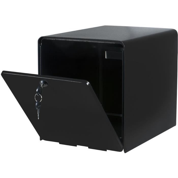 BURG WACHTER BALTIC 2-door mailbox - Free-standing - Galvanized steel - Side opening - Black - Made in France