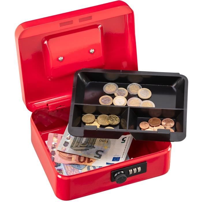 Money box - BURG WACHTER - Money Code 5020 Red - Code opening, red steel