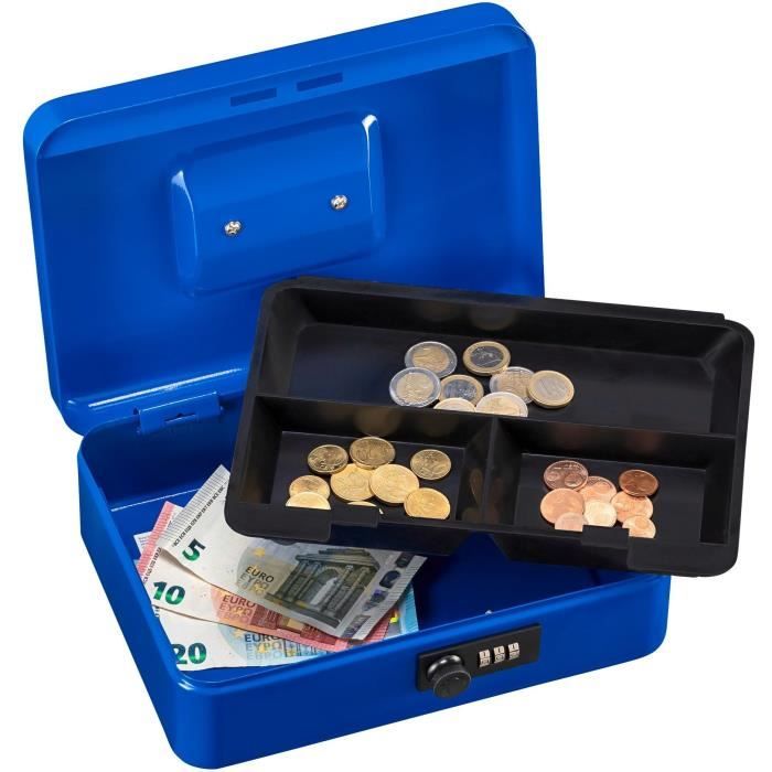 Money box - BURG WACHTER - Money Code 5025 Blue - Code opening, blue steel