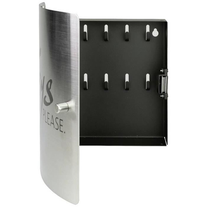 Key cabinet - BURG WACHTER - 6205/10 Ni KEYS PLEASE - Stainless steel, 10 hooks, adjustable magnetic closure