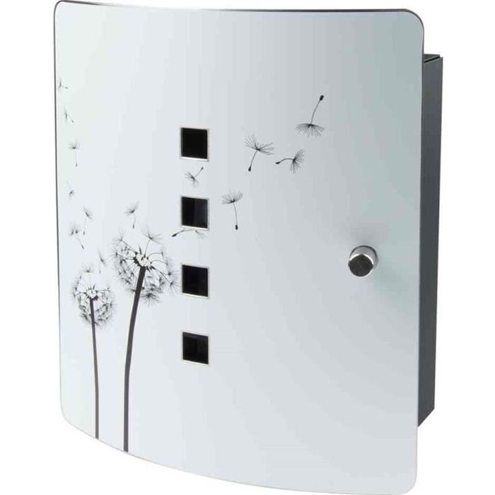 Key cabinet - BURG WACHTER - 6204/10 Ni Pusteblume - Dandelion decor, 10 hooks, adjustable magnetic closure