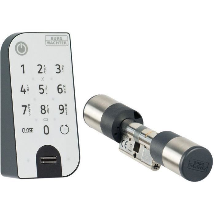 BURG-WÄCHTER secuENTRY easy 7602 electronic cylinder with secuENTRY Fingerprint keypad