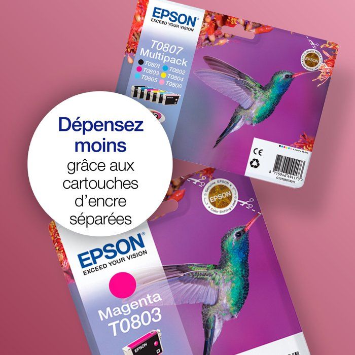 Epson T0807 Colibri Multipack Color Ink Cartridges