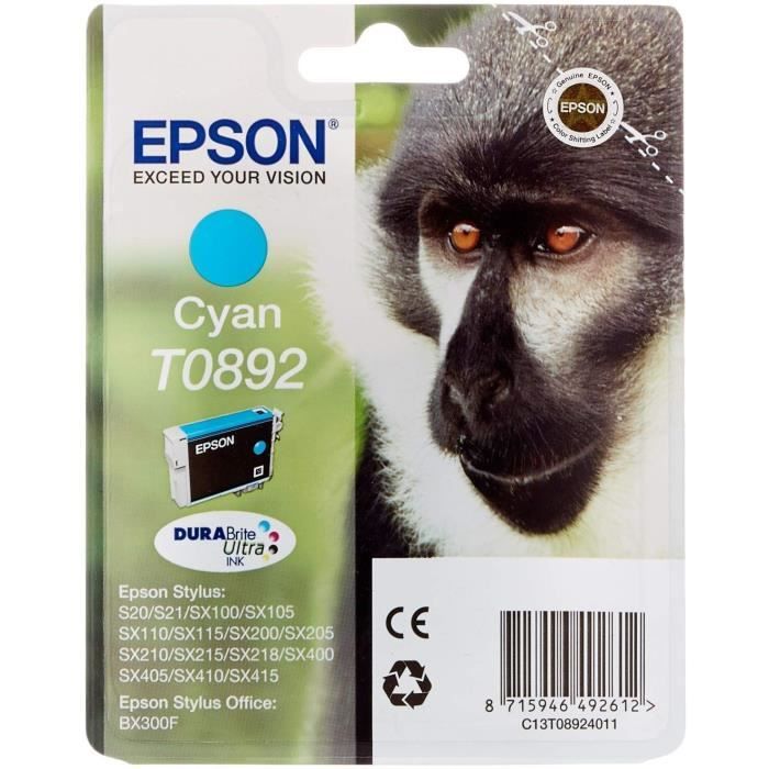 Epson T0892 Monkey Cyan Ink Cartridge