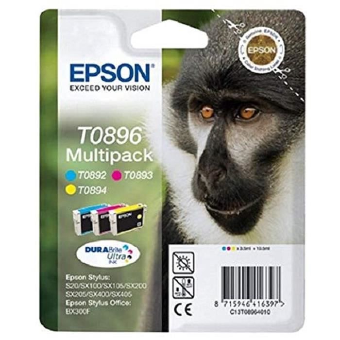 Epson T0895 Monkey Ink Cartridge Colors